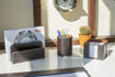 Picture of OSCO BROWN LEATHER LETTER HOLDER